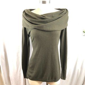 Cowl Neck Sweater in Olive Green by Heart on Your Sleeve